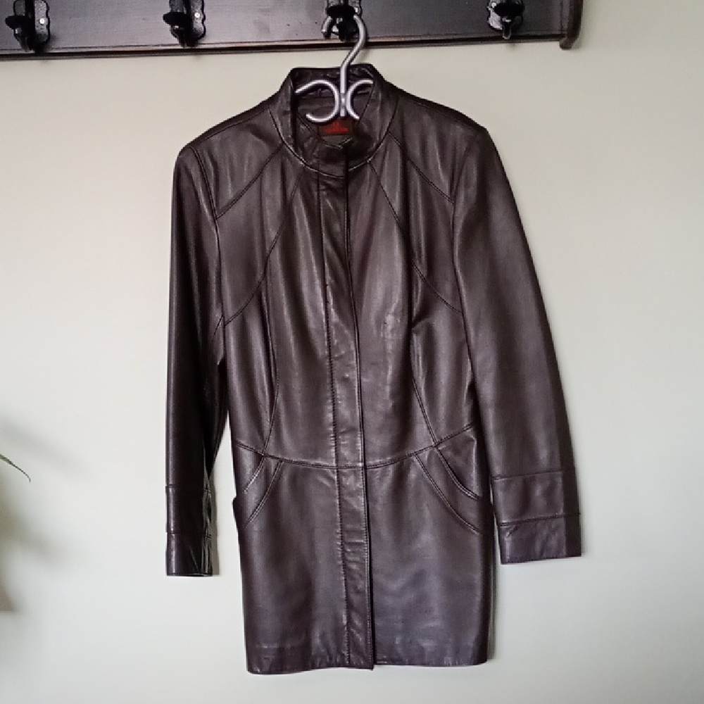 Danier Dark Brown Leather Jacket